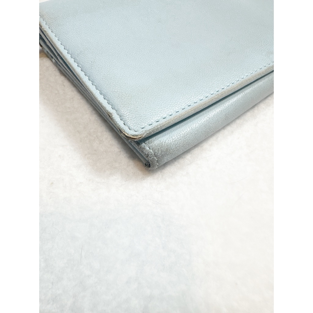 Burberry Baby Blue Leather Wallet with Nova Check Interior - Picture 7 of 9